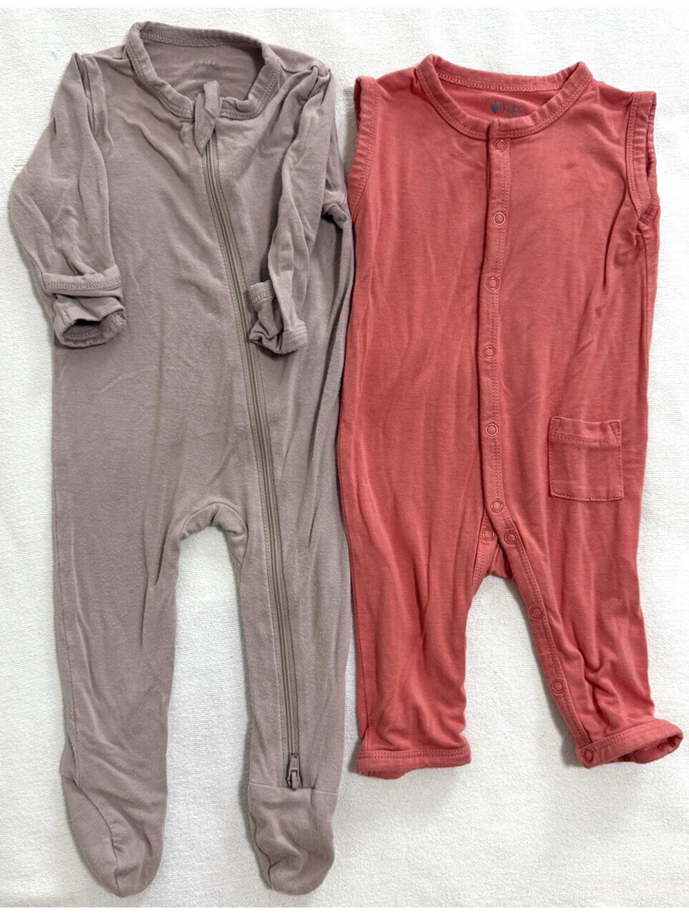 Kyte Baby 0-3 Months Bamboo Sleepwear Lot Footie Pajama Sleeveless Romper
